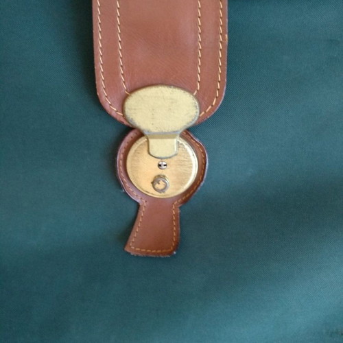 Vintage suitcase from France used with luxury waterproof fabric and leather