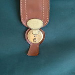 Vintage suitcase from France used with luxury waterproof fabric and leather