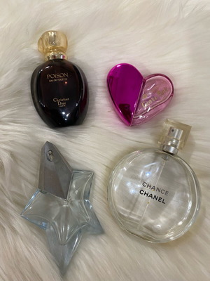 Άδεια επώνυμα μπουκαλάκια αρωμάτων μεταχειρισμένα για συλλέκτες