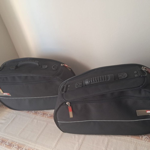 Motorcycle Soft Side Bags Set with Straps and Waterproof Covers