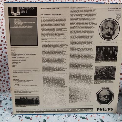 Ravel classical vinyl record used, Bolero and other compositions