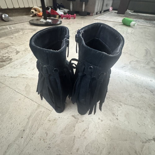 Blue ankle boots like new, size 38