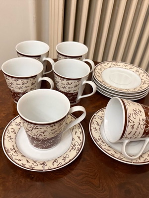 Royal Collection coffee cup set for 6 people like new