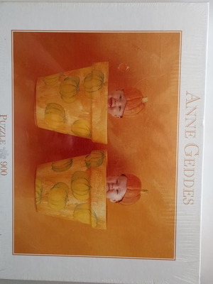 Παζλ Anne Geddes 900 τεμαχίων καινούργιο, θέμα μωρά με κολοκύθες