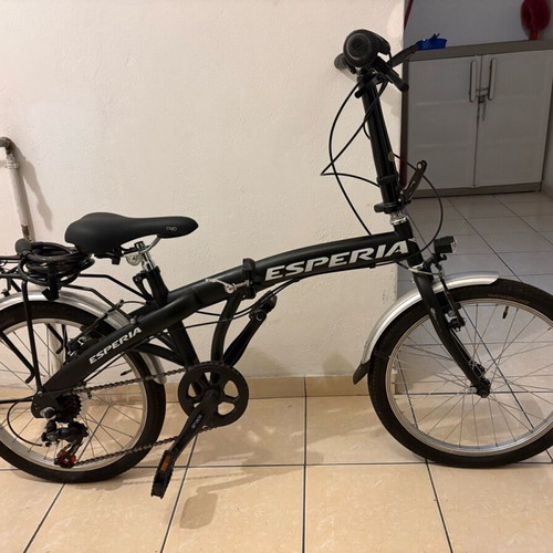 Esperia city folding bike like new, black, 6-speed