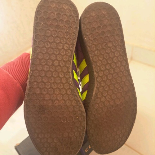 Adidas Gazelle sneakers size 38.5 used, green and purple