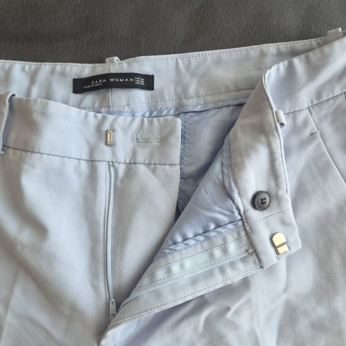 Zara pants size 40 used, ciel color