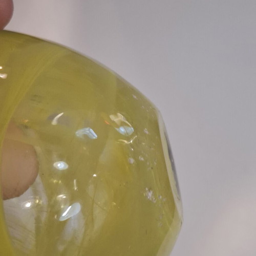 Yellow Glass Tealight Holder by Anna Ehrner for Kosta Boda, 1990s used