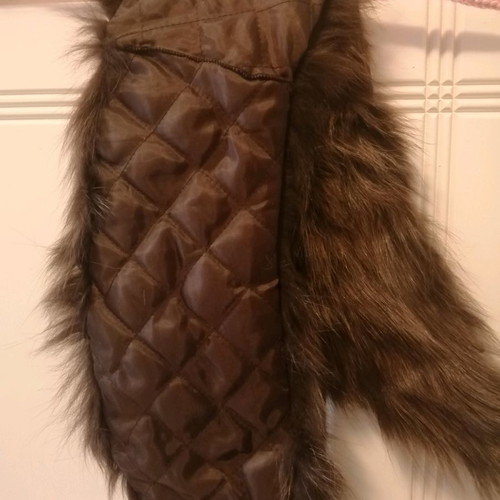 Mink fur bolero in black with 2 fur collars gift
