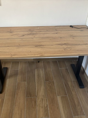 Cama Meble Moon Wooden Gaming Desk with Adjustable Height Black/Wotan 150x80x72cm like new