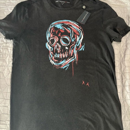 John Varvatos black skull T-shirt new, size S