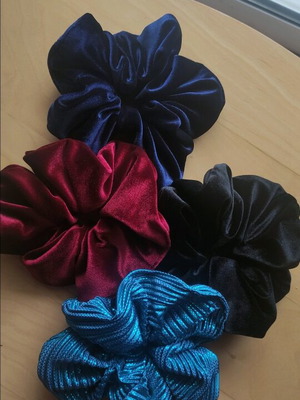Scrunchies handmade velvet XL new