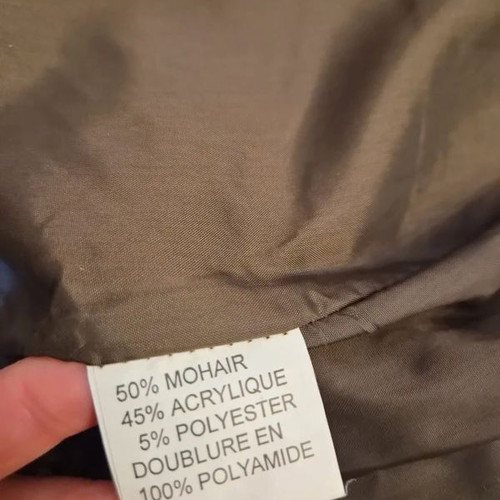 Bergère de France Vintage Mohair Cardigan, Size 46, Brown Beige