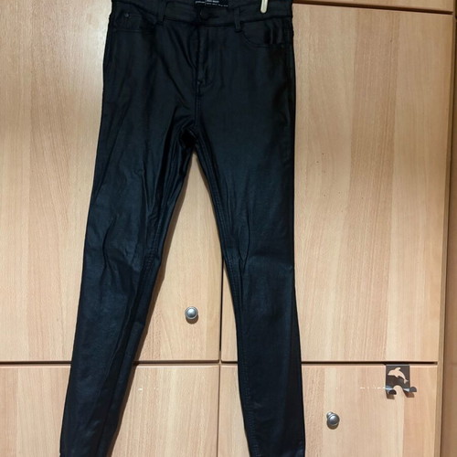 Stradivarius leather pants black, size 36, like new