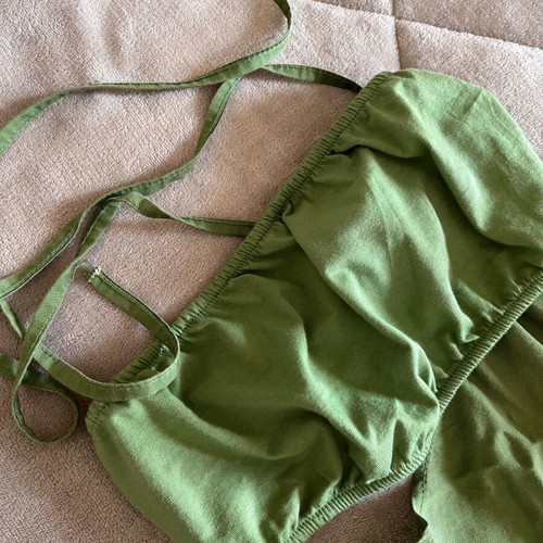 Italian dress 100% tensel unused green size S