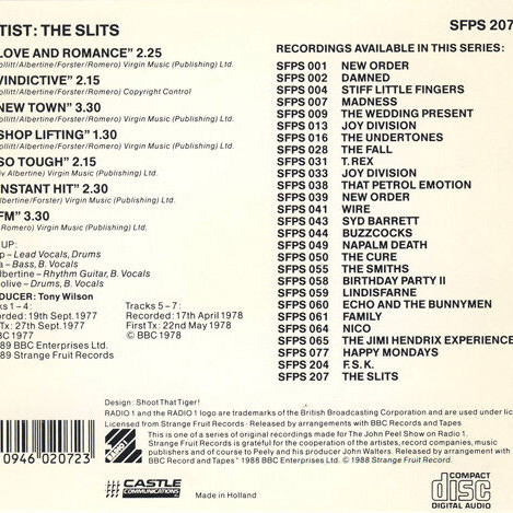 The Slits The Peel Sessions CD used, punk