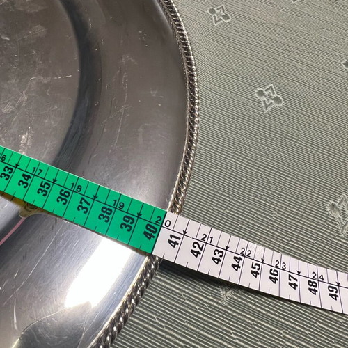 Argentepie silver plated 1000 BE plate used, 40 cm diameter