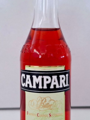 Campari collectible miniature new sealed glass bottle