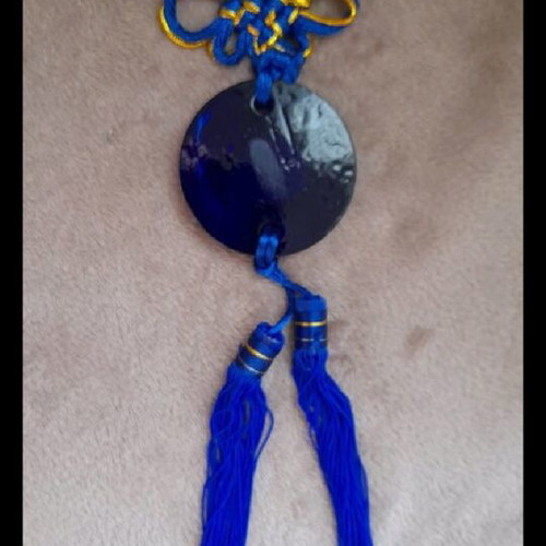Blue Eye Glass Evil Eye Charm with Suction Cup New