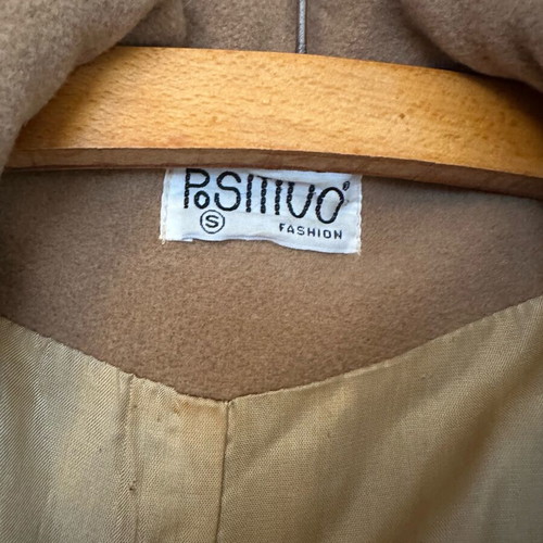 Women's long coat used, size Small, camel color