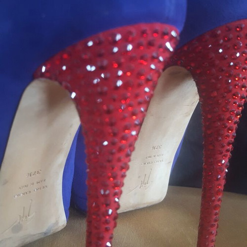 Giuseppe Zanotti heels size 37.5 like new, blue