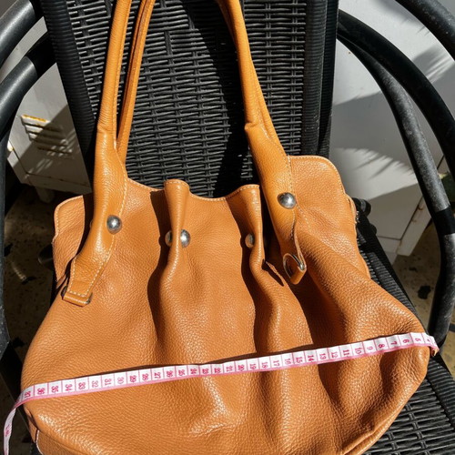 Arte del Cuoio shoulder bag handmade genuine leather beige like new