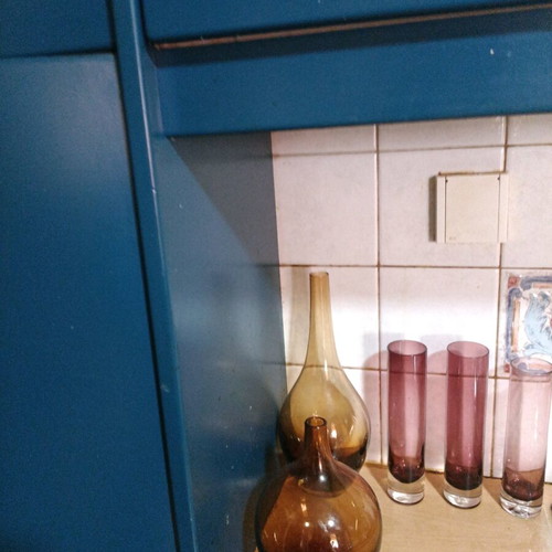 Set of decorative crystal bottles like new, 5 pieces