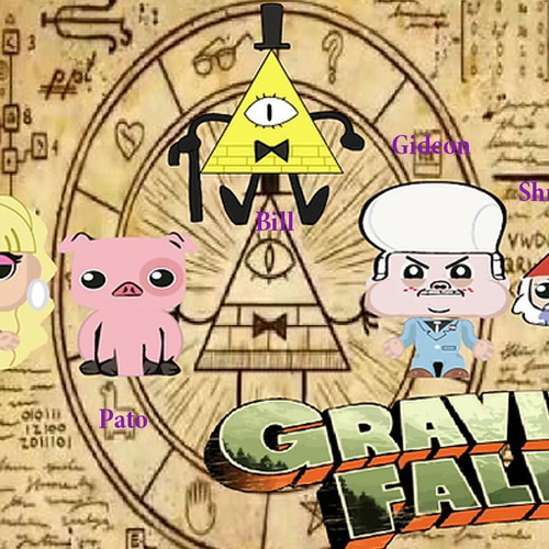 Gravity Falls paper figures new, characters Pacifica, Pato, Bill, Gideon, Shmebulock
