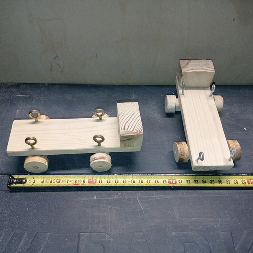 Wooden toy with crane bridge, ship and small handmade truck, new
