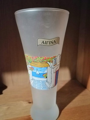 Γυάλινο ποτήρι Αίγινα καινούριο