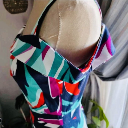 Morgan dress like new, size 38, cotton, multicolor purple