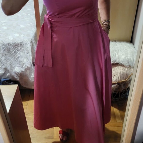 Hemithea midi dress medium one shoulder pink like new
