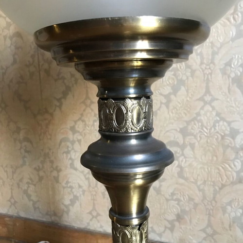 Antique brass floor lamp like new