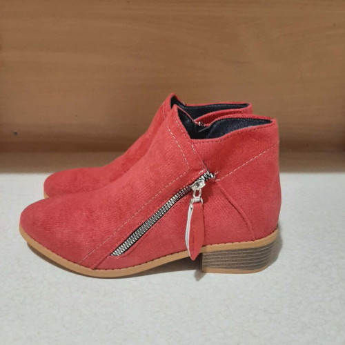 Red ankle boots size 36 new