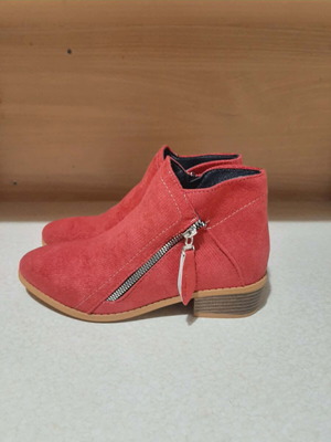Red ankle boots size 36 new