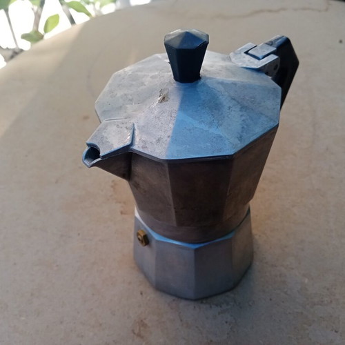 Italian Espresso Coffee Pot like new, aluminum, 13 cm height