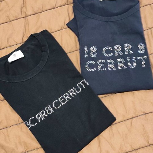 Cerruti t-shirts used, pack of 2, black and blue