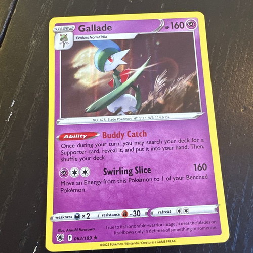 Pokémon card Gallade Holo Stage 2 used NM