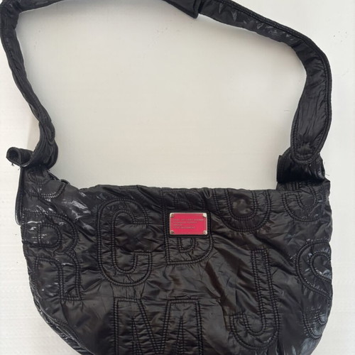 Marc by Marc Jacobs Quilted Nylon Shoulder Bag Black Pink like new