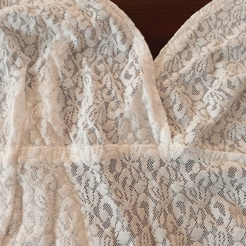 Top lace hand made size L white like new