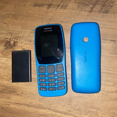 Vintage mobile phone Nokia 110 (TA-1192) like new, blue