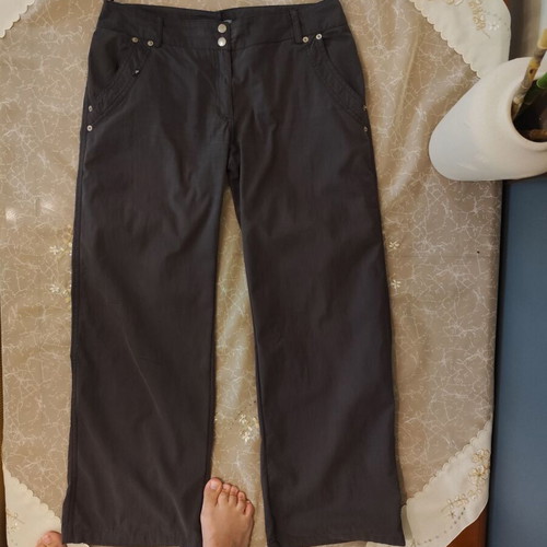 Low-rise pants gray used, size L
