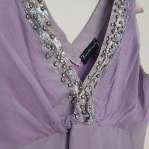Tasos Mitropoulos silk purple dress like new