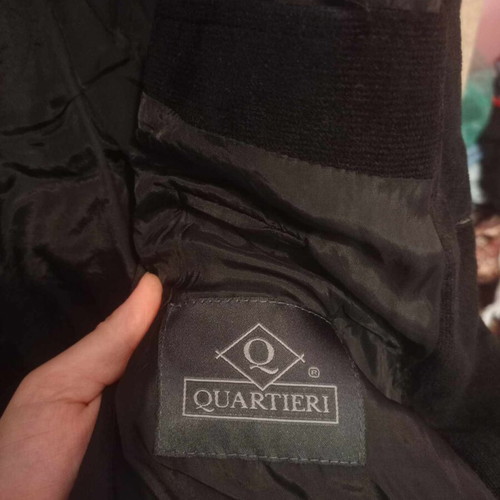 Men's black velvet coat used, size XL