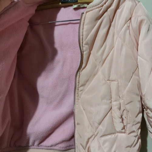 Papillon quilted bomber jacket used, pink, age 8