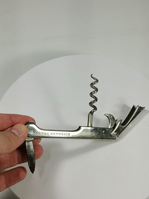 Hennessy Cognac vintage corkscrew bottle opener used