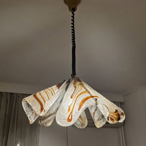 Vintage Murano-Style Art Glass Pendant Light like new
