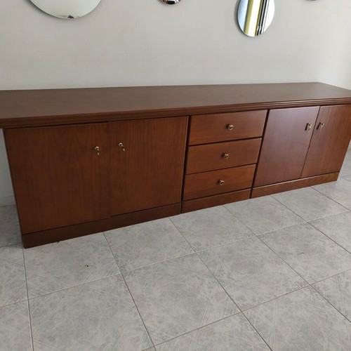 Classic wooden living room buffet like new, brown walnut color