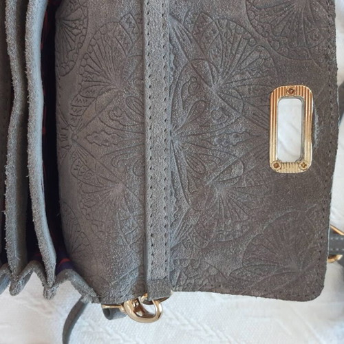 Mini Custo Barcelona leather shoulder bag, grey