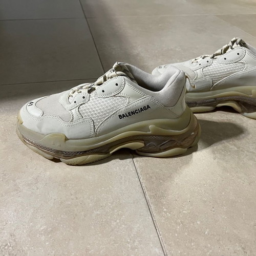 Balenciaga Triple S used beige sneakers size 41